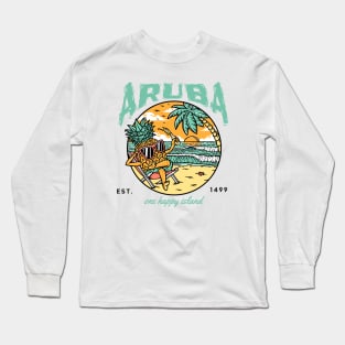 Aruba the happy island Long Sleeve T-Shirt